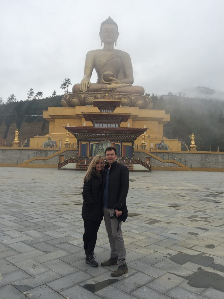 The world's biggest Buddha, while traveling in Bhutan